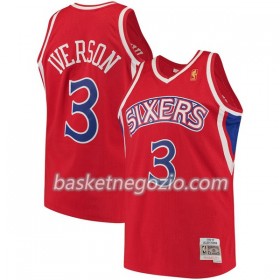 Canotte Uomo Philadelphia 76ers Allen Iverson 3 Hardwood Classics Rosso Swingman